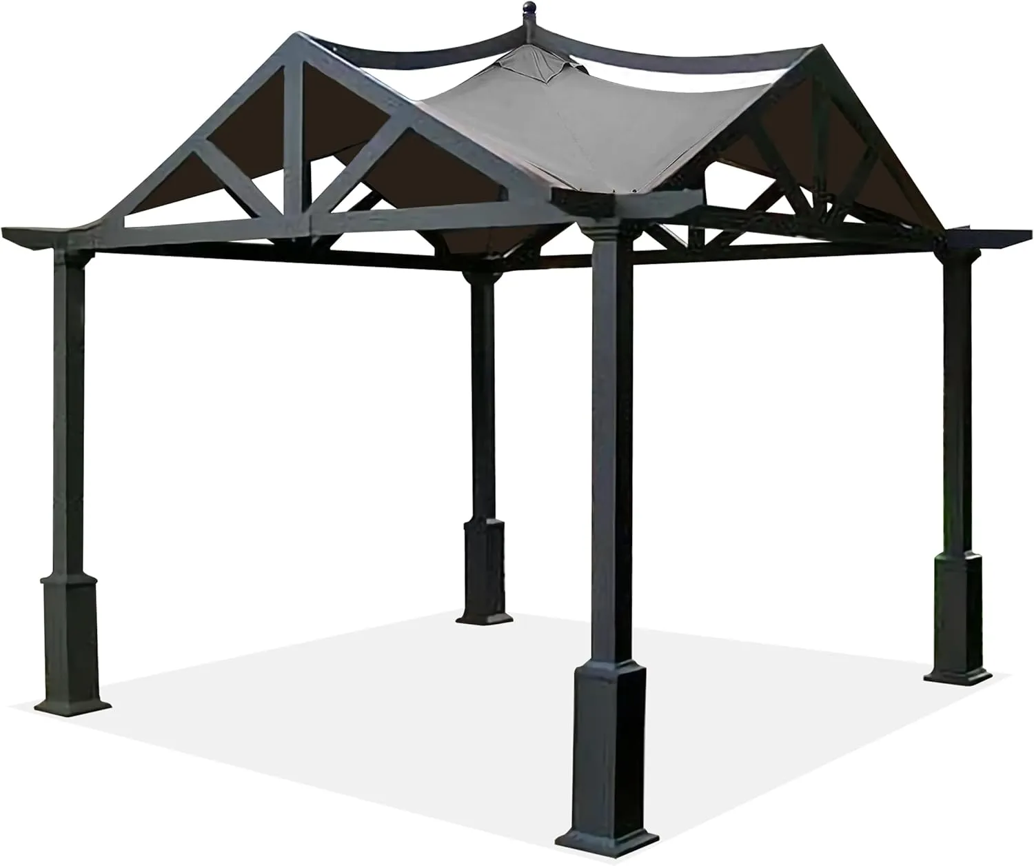 SCOCANOPY Replacement Top Fit for Lowe's Allen Roth 10X10 Ft Gazebo Model #GF-12S039B / GF-9A037X,(Gray)