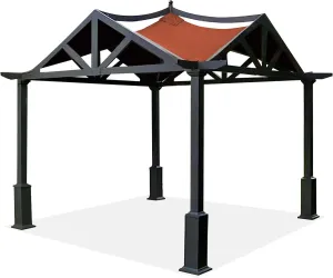 SCOCANOPY Replacement Top Fit for Lowe's Allen Roth 10X10 Ft Gazebo Model #GF-12S039B / GF-9A037X,(Rust Red)