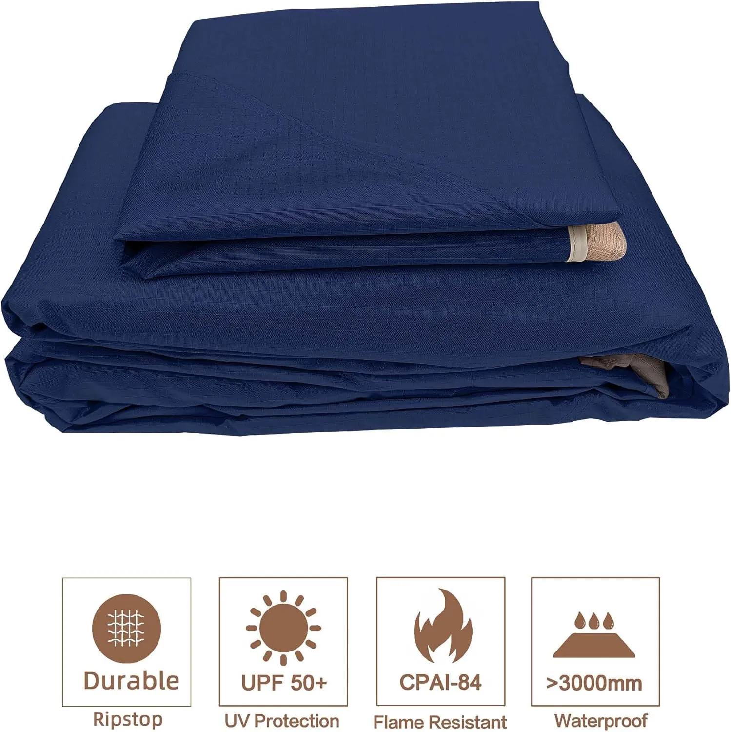 SCOCANOPY Ripstop Replacement Top for Lowe's Allen Roth 10X12 Gazebo Model #GF-12S004B-1/ GF-12S004BTO/TPGAZ17-002C，(Navy Blue)