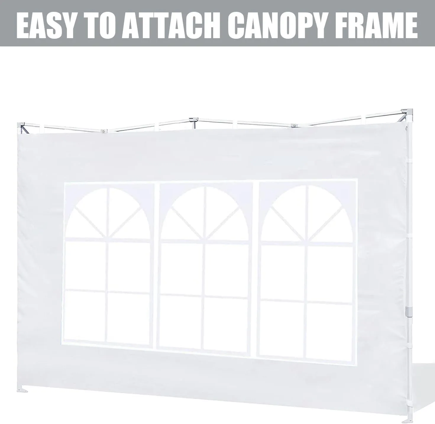 SCOCANOPY Sidewall for 10x10 Canopy Frame, 2 Pieces Sunwalls Only, Grey