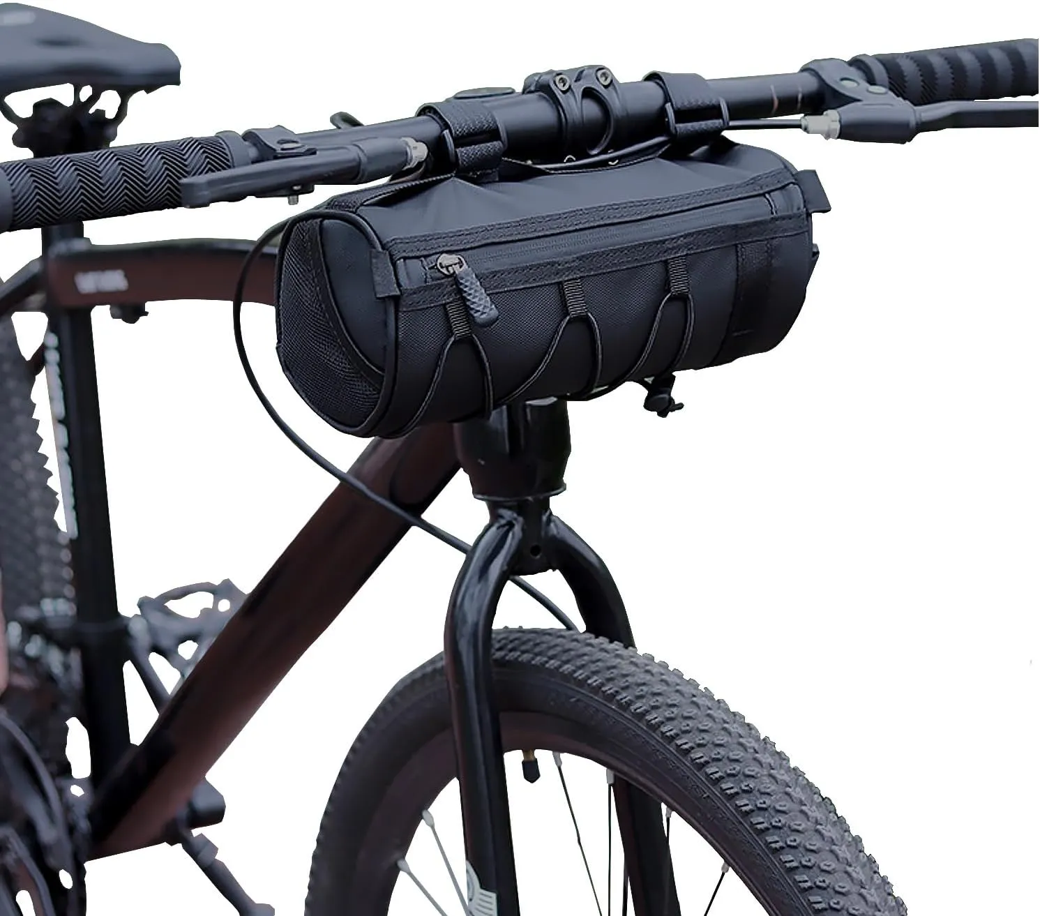 SCORYULE 2.5L Bike Handlebar Bag, Waterproof Bicycle Accessories, Bike Frame Front Pouch with Zipper and Shoulder Strap