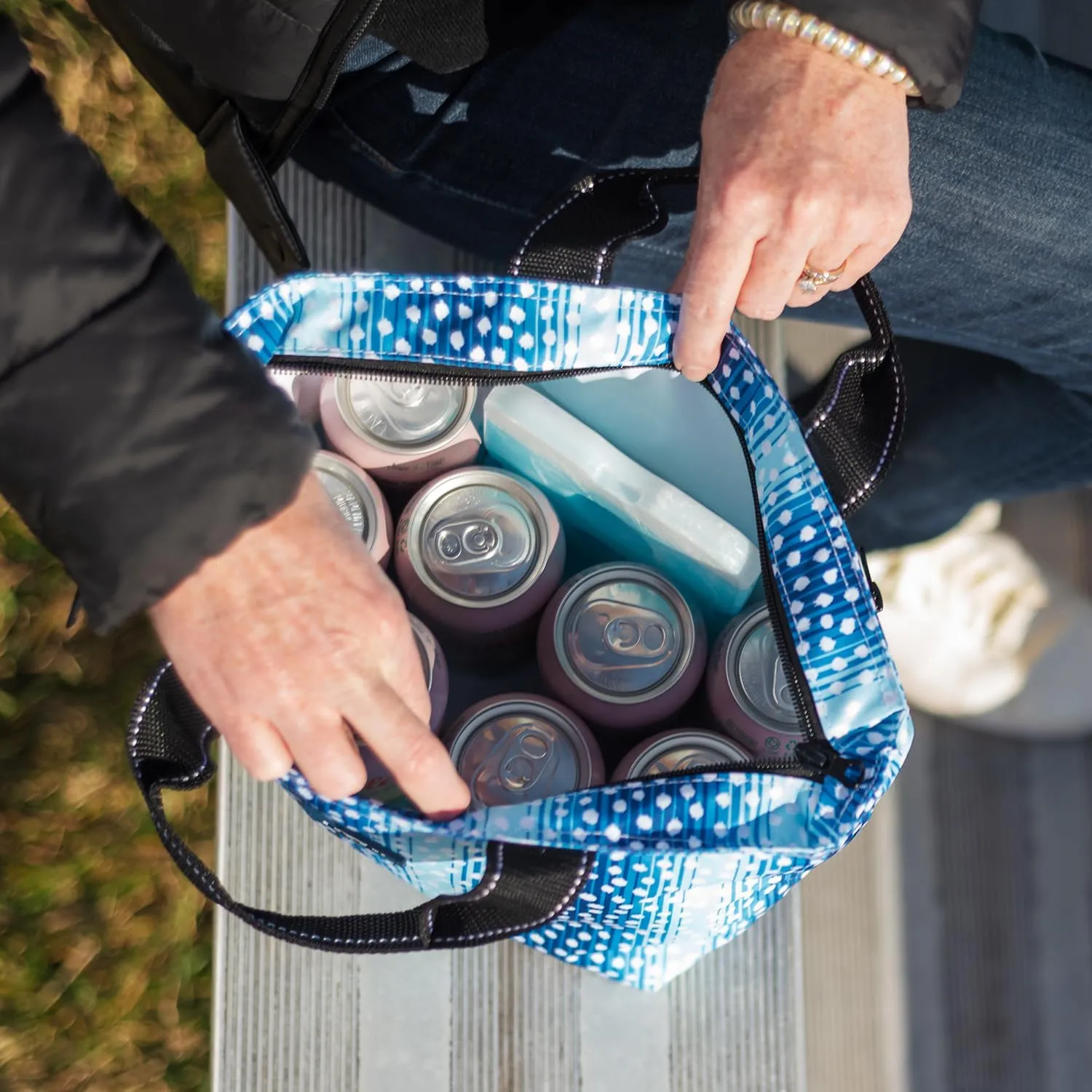 SCOUT Nooner Lunch Box - Lightweight, Adult lunch box, Insulated Lunch Bag with Outside Zip Pocket, Cooler For Women - Everyday, Beach Cooler