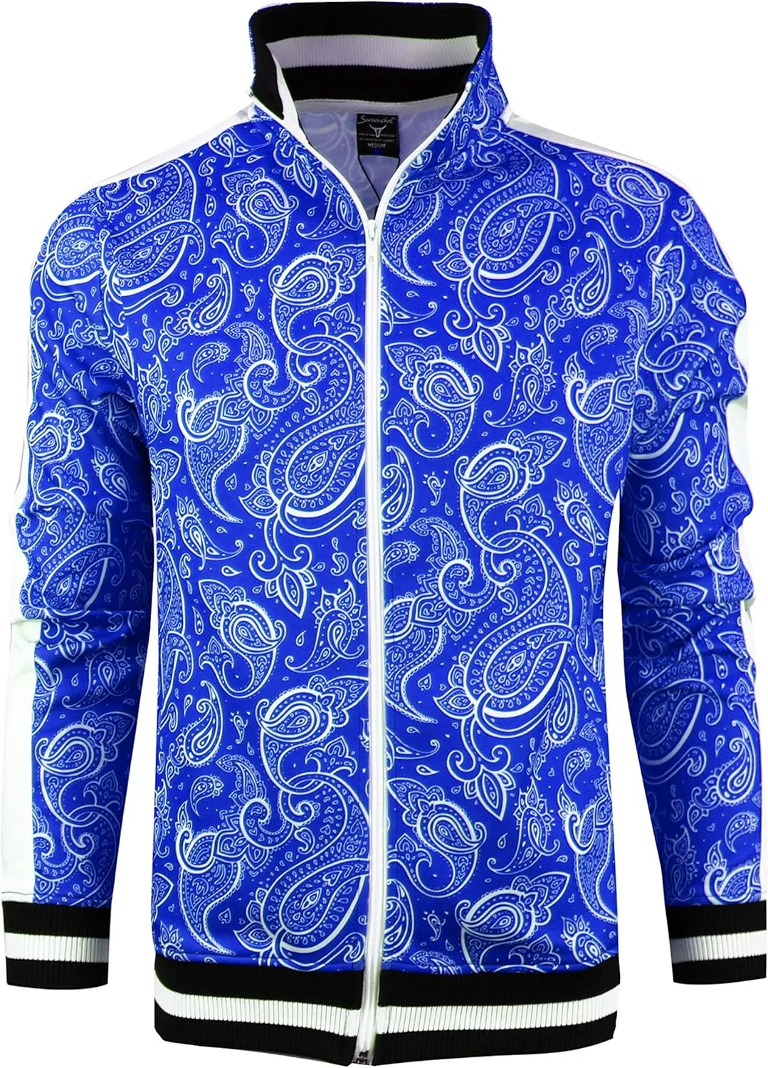 SCREENSHOT Mens Urban Hip Hop Premium Track Jacket - Slim Fit Side Taping Sportswear Urbanwear Streetwear Fashion Top