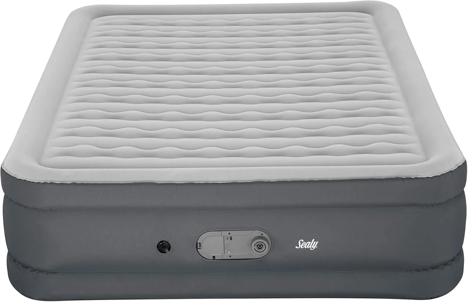 Sealy: AlwayzAire Tough Guard 18" Airbed - Queen - Built-in Dual Pump, Inflatable Matress, Wave Beam Construction, Antimicrobial Treatment, USB Charge