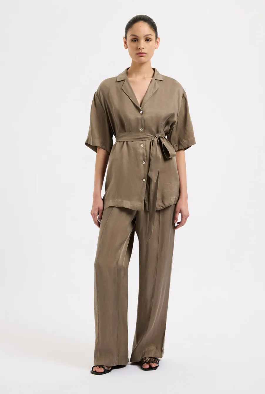 Seshni Tencel Shirt Chestnut