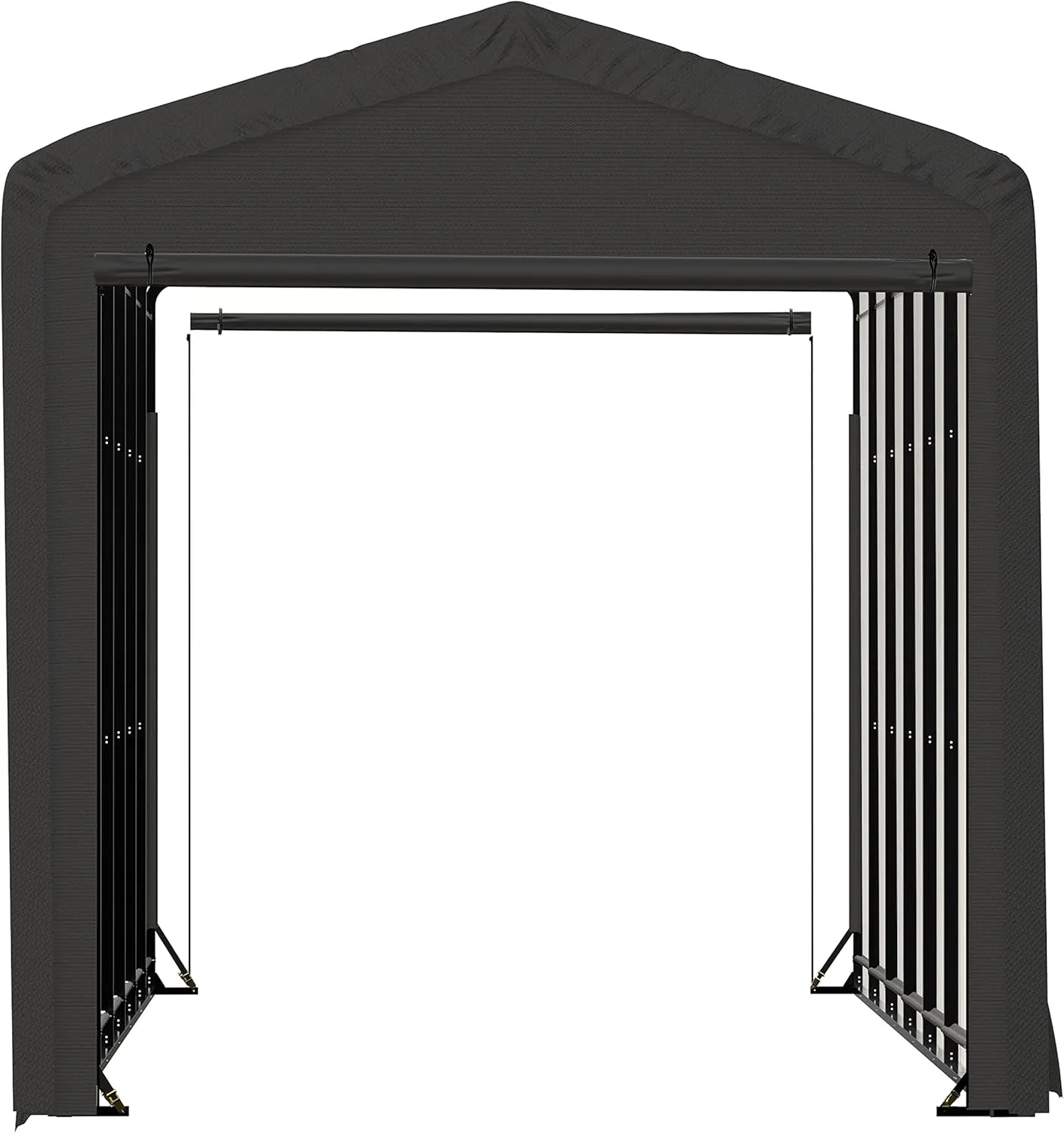ShelterLogic ShelterTube Garage & Storage Shelter, 14' x 32' x 16' Heavy-Duty Steel Frame Wind and Snow-Load Rated Enclosure, Gray