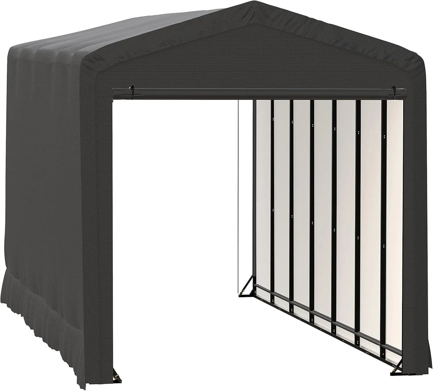 ShelterLogic ShelterTube Garage & Storage Shelter, 14' x 32' x 16' Heavy-Duty Steel Frame Wind and Snow-Load Rated Enclosure, Gray