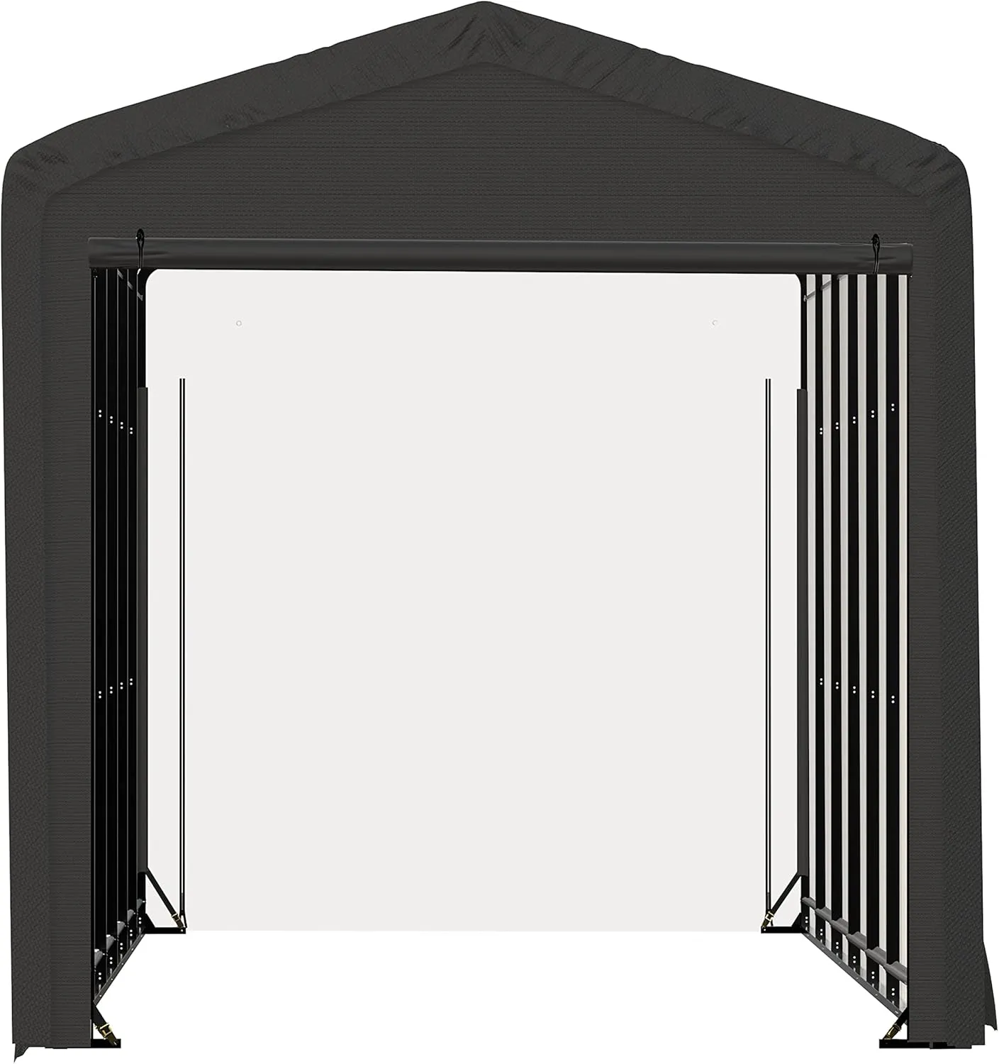 ShelterLogic ShelterTube Garage & Storage Shelter, 14' x 32' x 16' Heavy-Duty Steel Frame Wind and Snow-Load Rated Enclosure, Gray