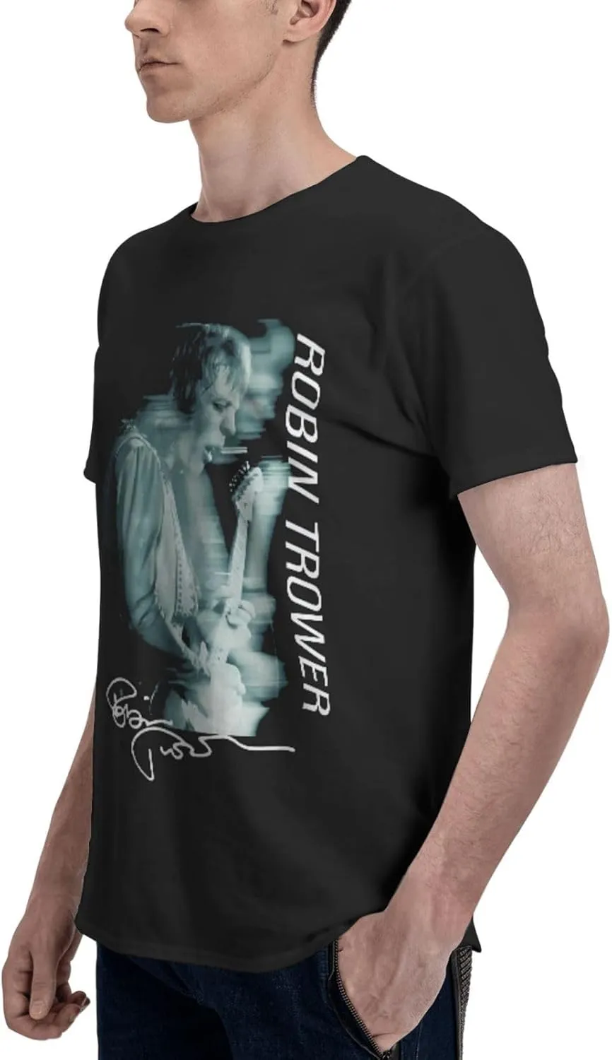 Shirt Men Short Sleeve Crew Neck T-Shirt Casual Fun Rock Printed Tee