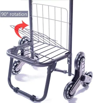 Shopping Trolley Shopping Trolley Grocery Shopping Trolley Climbing Trolley with 6 Wheels 30L Foldable Grocery Cart with Waterproof Oxford Clot Wear-Resistant Folding Trolley C