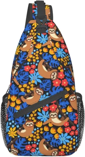 Sloth Sling Backpack Chest Bag Crossbody Shoulder Bag Gym Cycling Travel Hiking Daypack For Men Women