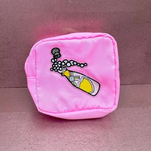 Small Pink Champagne Pouch