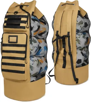 Soccer Ball Bags for Coaches, Extra Large Mesh Ball Bag with Shoulder Strap for Basketball, Soccer Training