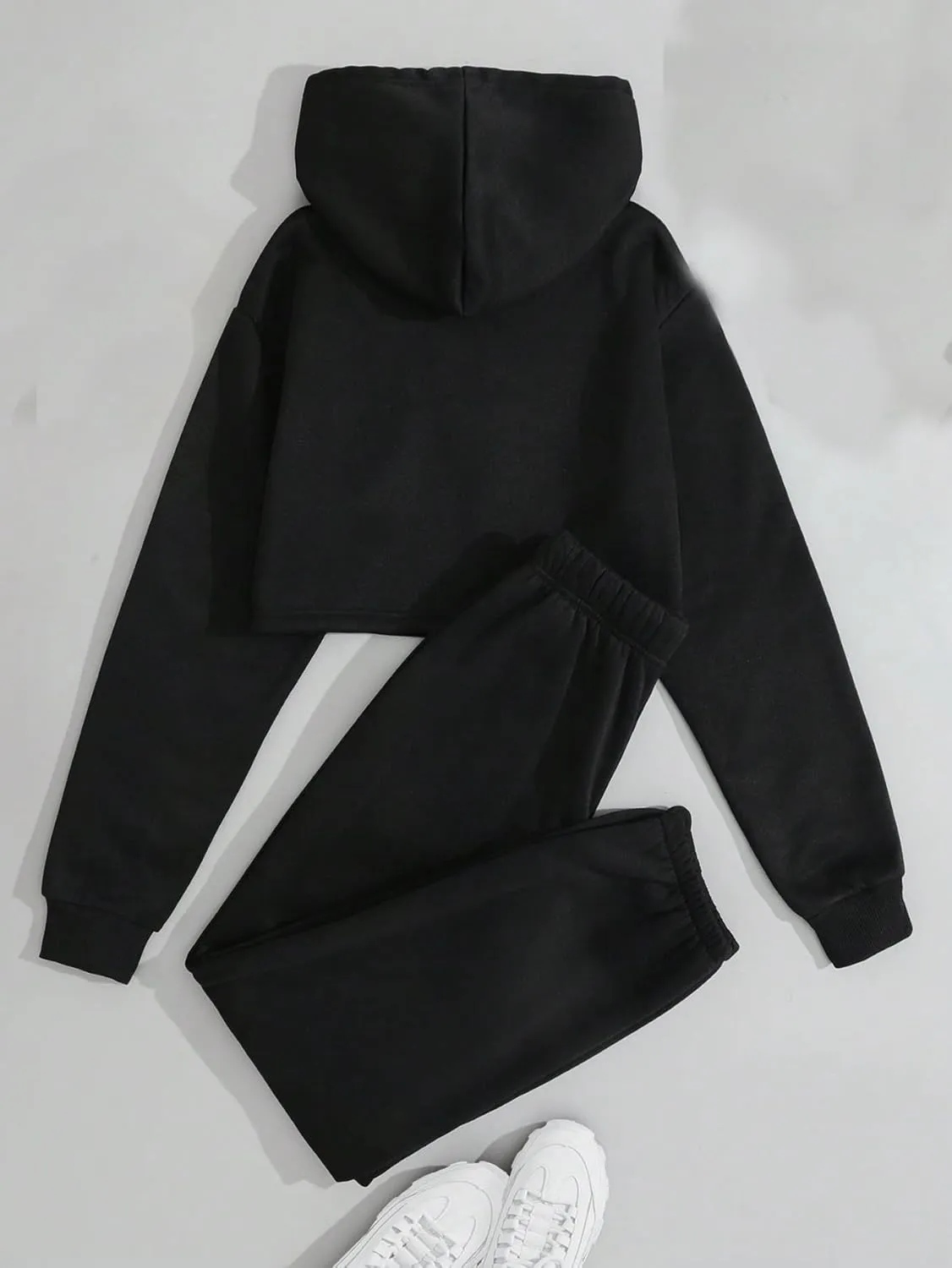 SOLY HUX Women's 2 Piece Outfits Letter Graphic Drawstring Long Sleeve Hoodies and Sweatpants Set