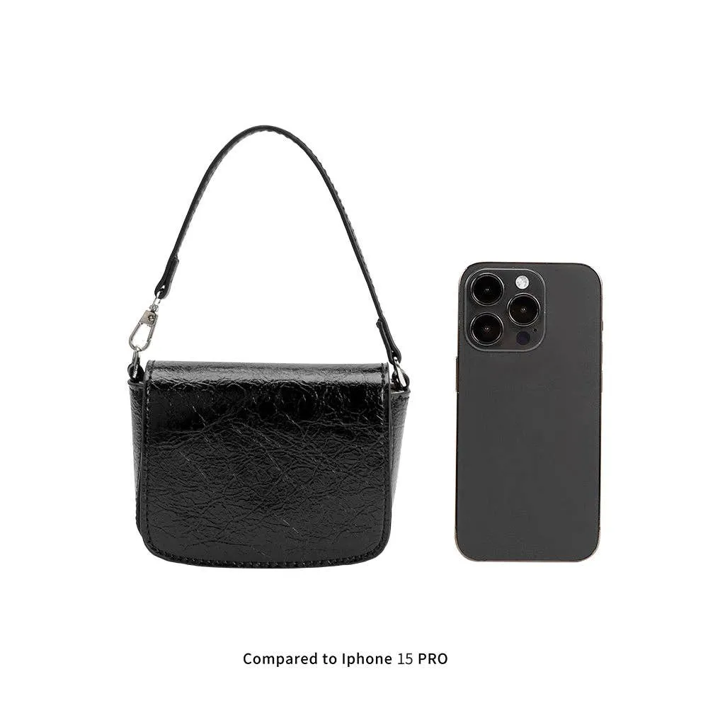 Sonnet Black Mini Vegan Crossbody Bag