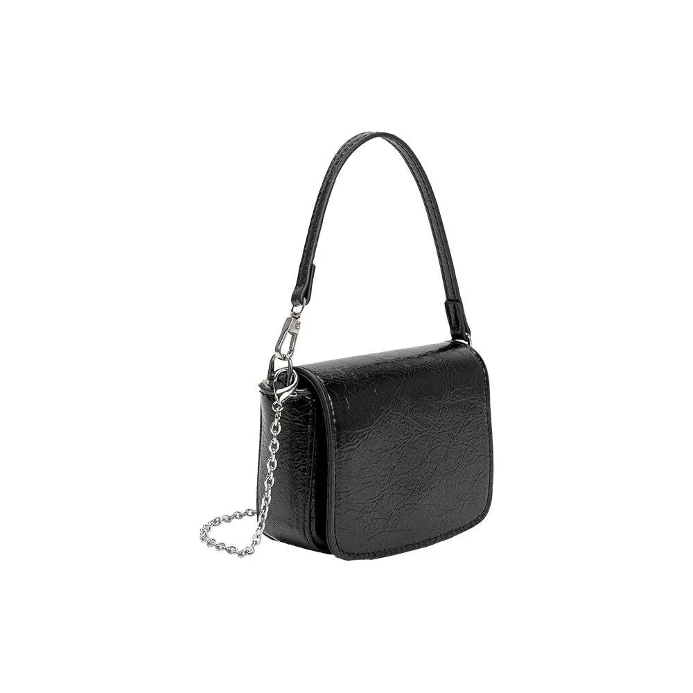 Sonnet Black Mini Vegan Crossbody Bag