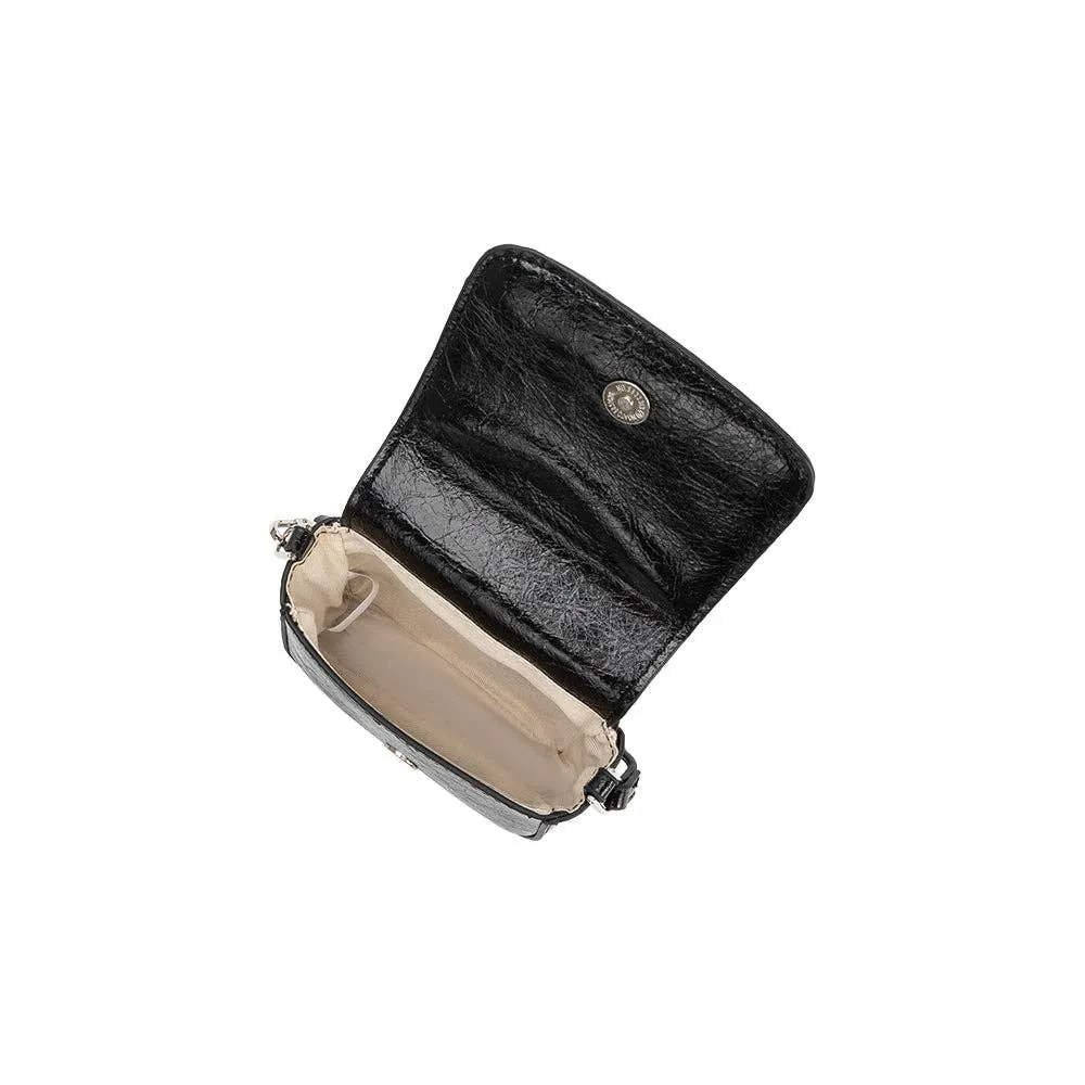 Sonnet Black Mini Vegan Crossbody Bag
