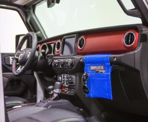 SPIDERWEBSHADE Grab Bag for Jeep - Front Passenger Seat Grab Bar Organizer - Travel Essentials Holder - MADE IN AMERICA (Blue)