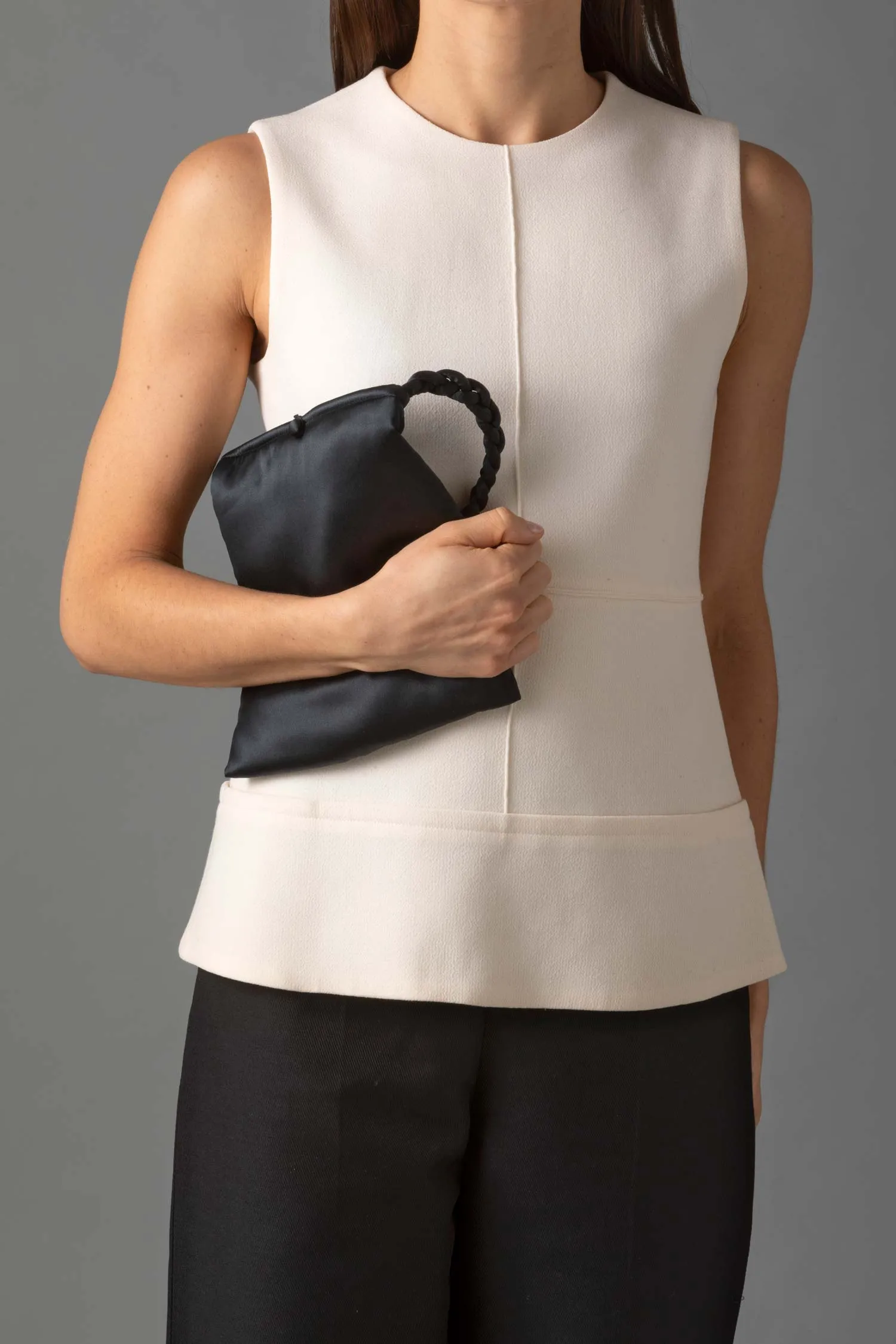 Square Silk Pouch - Black