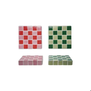 Stoneware Checkered Trivet