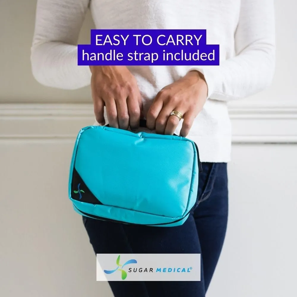 Sugar Medical Insulated Diabetes Organizer | Diabetes Supply Case | Diabetic Care Products | Diabetic Supplies Travel Case | Insulin Pen Case | Glucose Meter Case