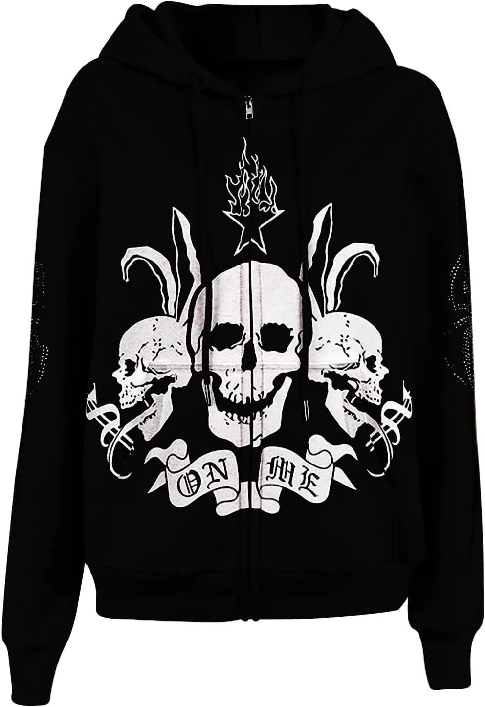 Sumleno Fairy Grunge Clothes Alt Emo Clothing Y2k Zip Up Hoodie Oversized Hooded Sweatshirt Harajuku Aesthetic Jacket