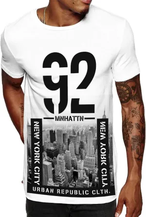 Swag Point Men’s Graphic T Shirts – 100% Cotton Short Sleeve Urban Casual Tops Streetwear Hip Hop Hipster Tee