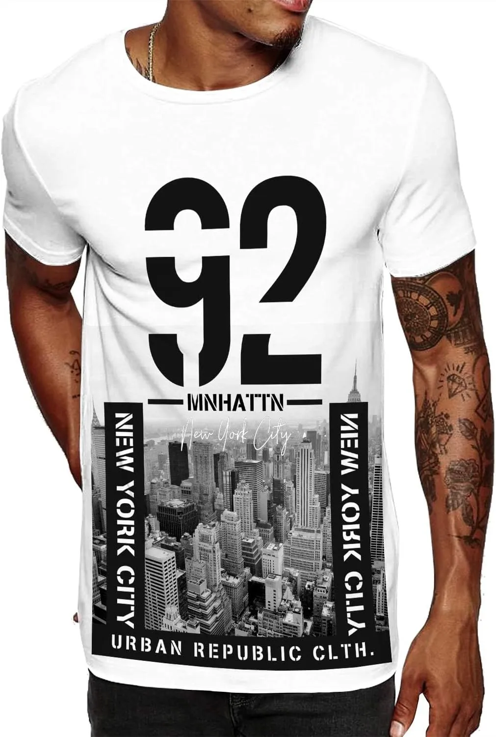 Swag Point Men’s Graphic T Shirts – 100% Cotton Short Sleeve Urban Casual Tops Streetwear Hip Hop Hipster Tee