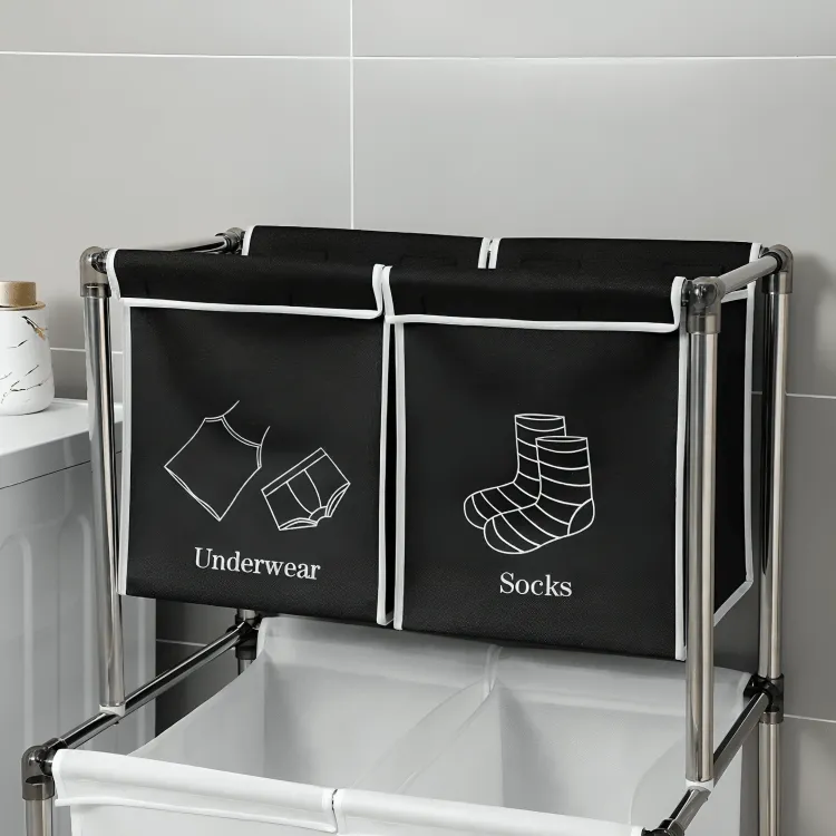 Swift Sort Vertical Laundry Cart with Wheels