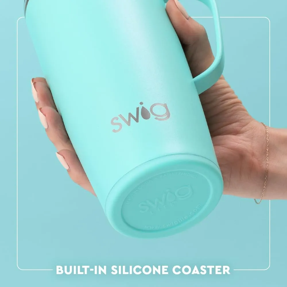 Swig Life 22oz Travel Mug, Insulated Tumbler with Handle and Lid, Cup Holder Friendly, Dishwasher Safe, Stainless Steel, Travel Coffee Cup, Insulated Mug with Lid (Boho Desert)