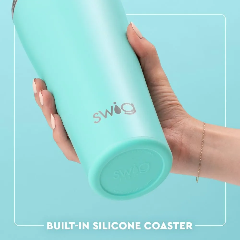 Swig Life 32oz Insulated Tumbler, Travel Coffee Tumbler with Lid, Cup Holder Friendly Travel Coffee Mug, Stainless Steel Thermos with Lid (Boho Desert)
