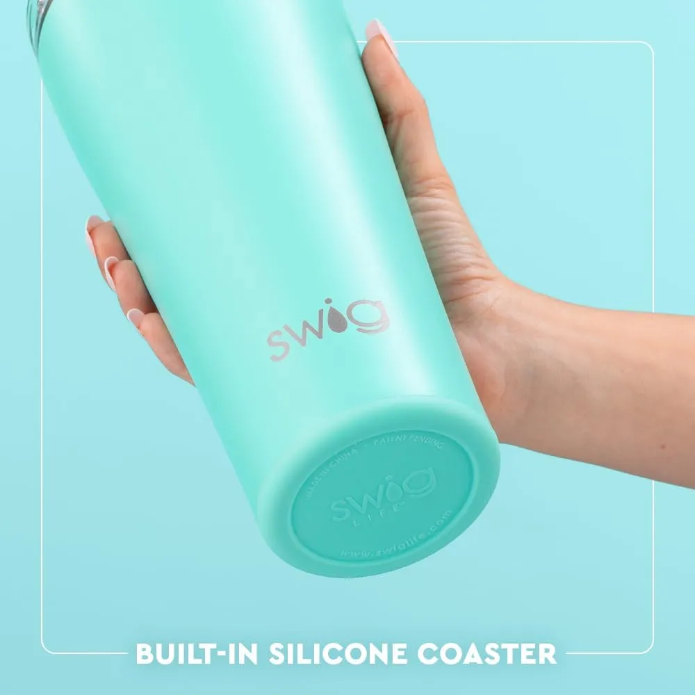 Swig Life 32oz Insulated Tumbler, Travel Coffee Tumbler with Lid, Cup Holder Friendly Travel Coffee Mug, Stainless Steel Thermos with Lid (Busy Bee)