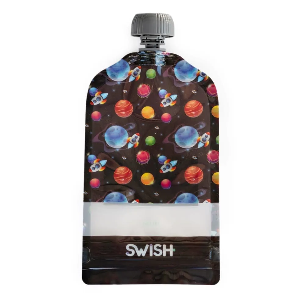 Swish Reusable Food Pouches 140ml Space - 2 Pack
