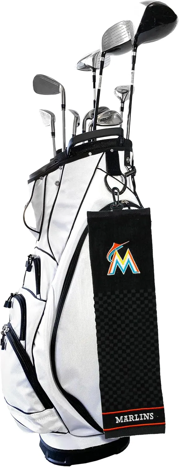 Team Golf MLB Embroidered Golf Towel, Checkered Scrubber Design, Embroidered Logo