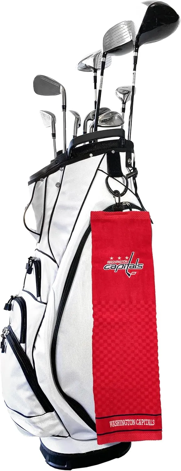 Team Golf NHL Embroidered Golf Towel, Checkered Scrubber Design, Embroidered Logo