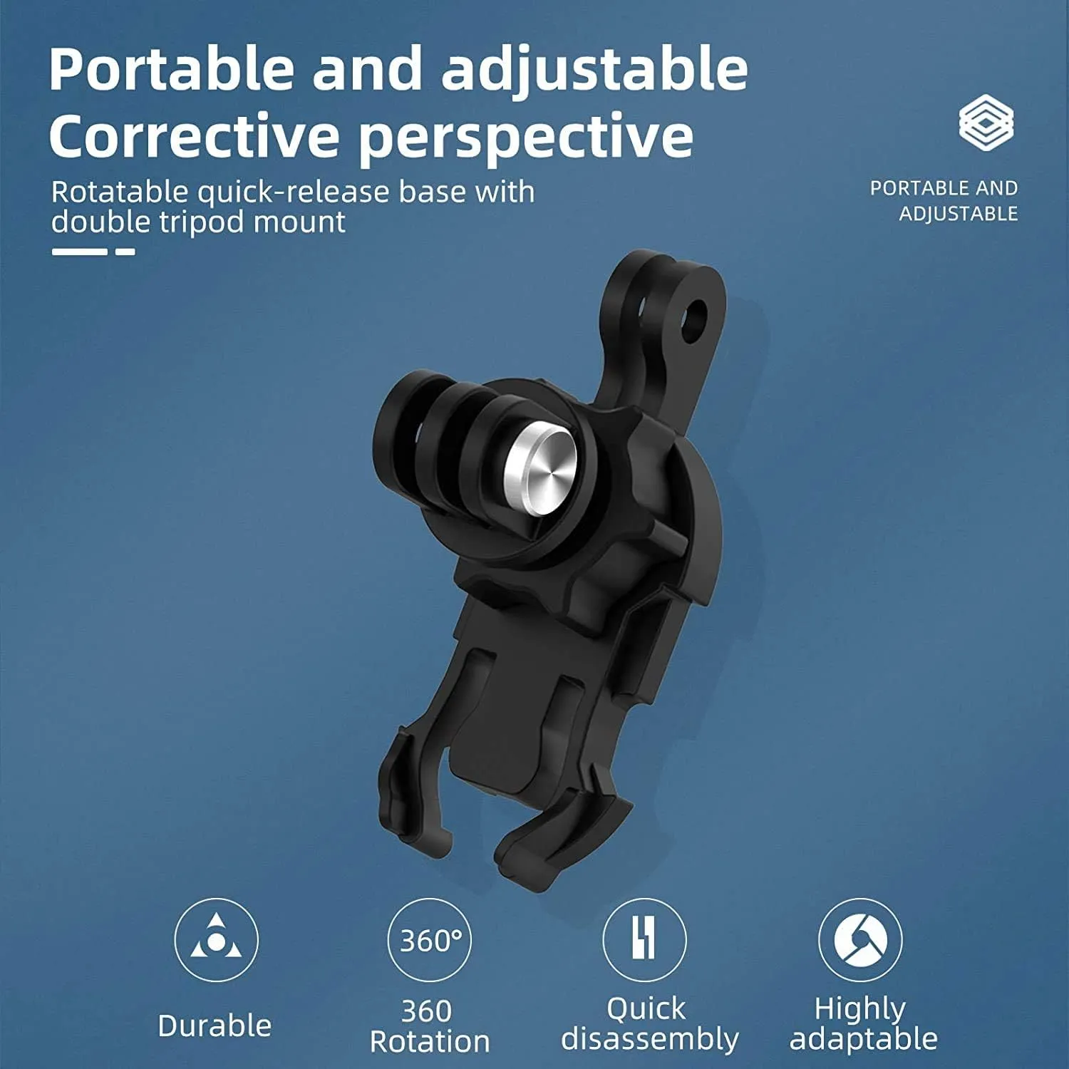 TELESIN 360° Backpack Mount with Quick Release Tripod Adapter, Shoulder Strap Bag Belt Clip POV Hiking Holder Accessories for GoPro 12 11 10 9 8 7 Insta360 X3 GO3 Ace Pro DJI Action 4 Osmo Pocket 3