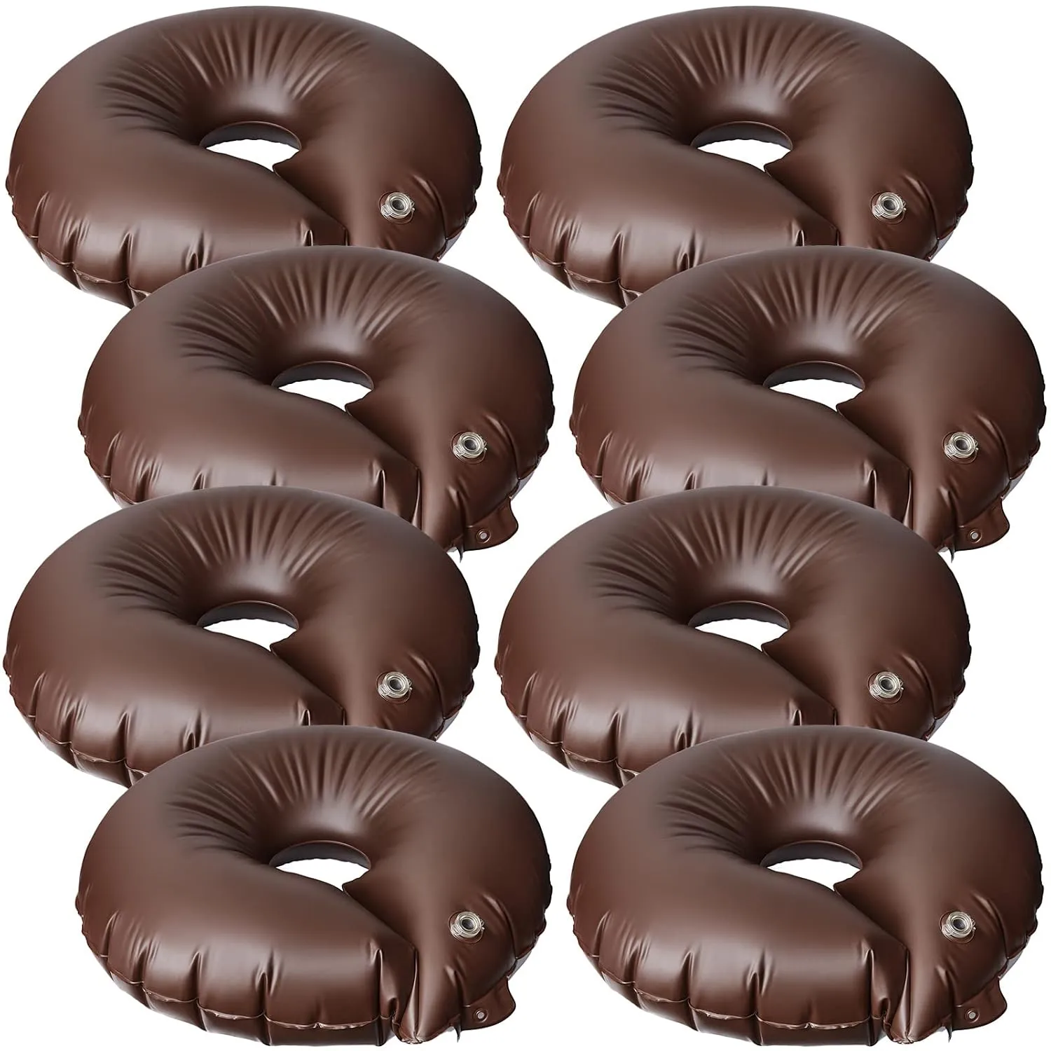 Tessco for you 8 Pack 15 Gallon Tree Watering Bags,Slow Release Tree Watering Ring,35.4 Inch PVC Drip Irrigation Water Pouch,Round Automatic Drip System for Planting Gardening and Shrubs(Brown)