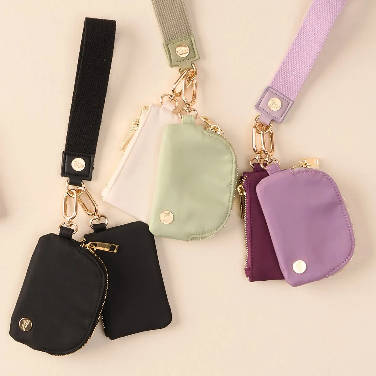 The Darling Effect Dynamic Duo Pouch Wristlet - Black