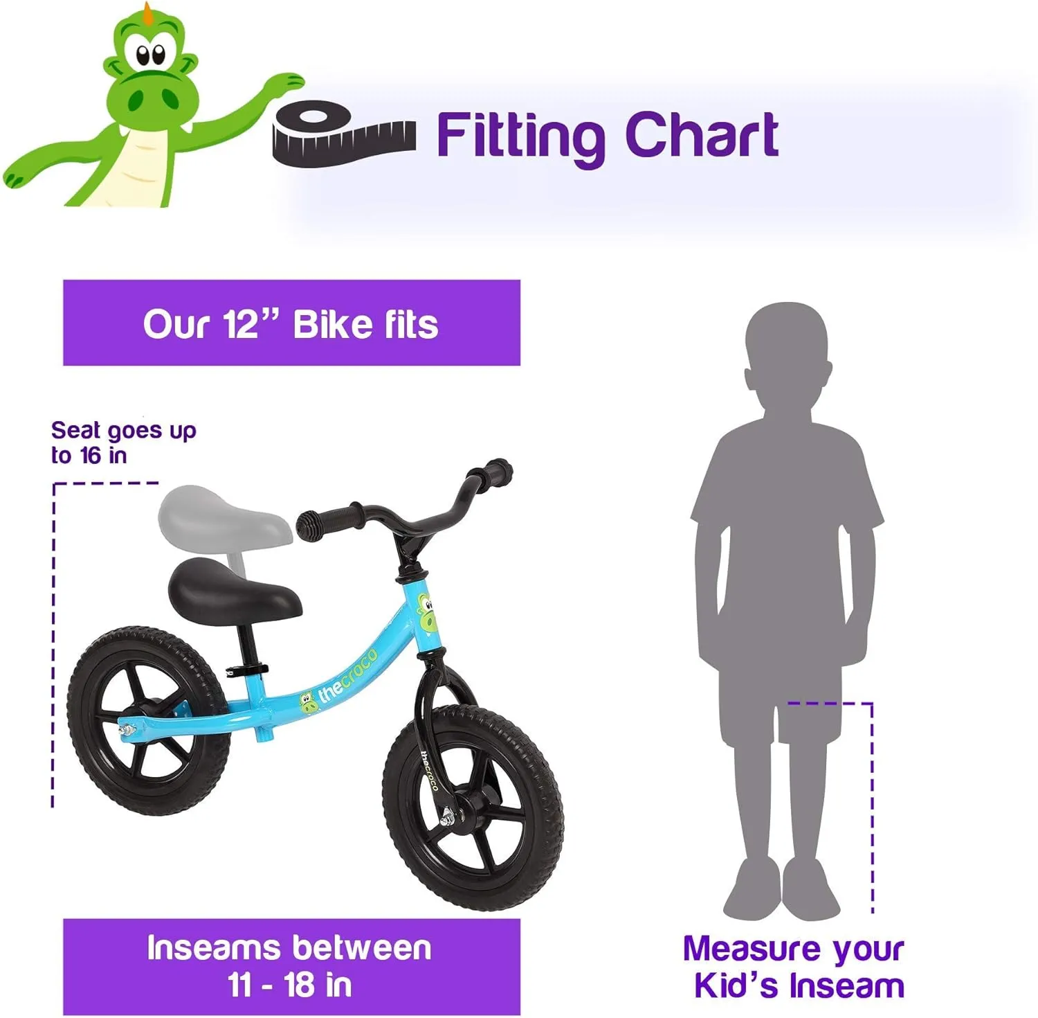 The Original Croco Ultra Lightweight and Sturdy Balance Bike.3 Models for 2, 3, 4, and 5-Year-Old Kids. Unbeatable Features. Toddler Training Bike, No Pedal