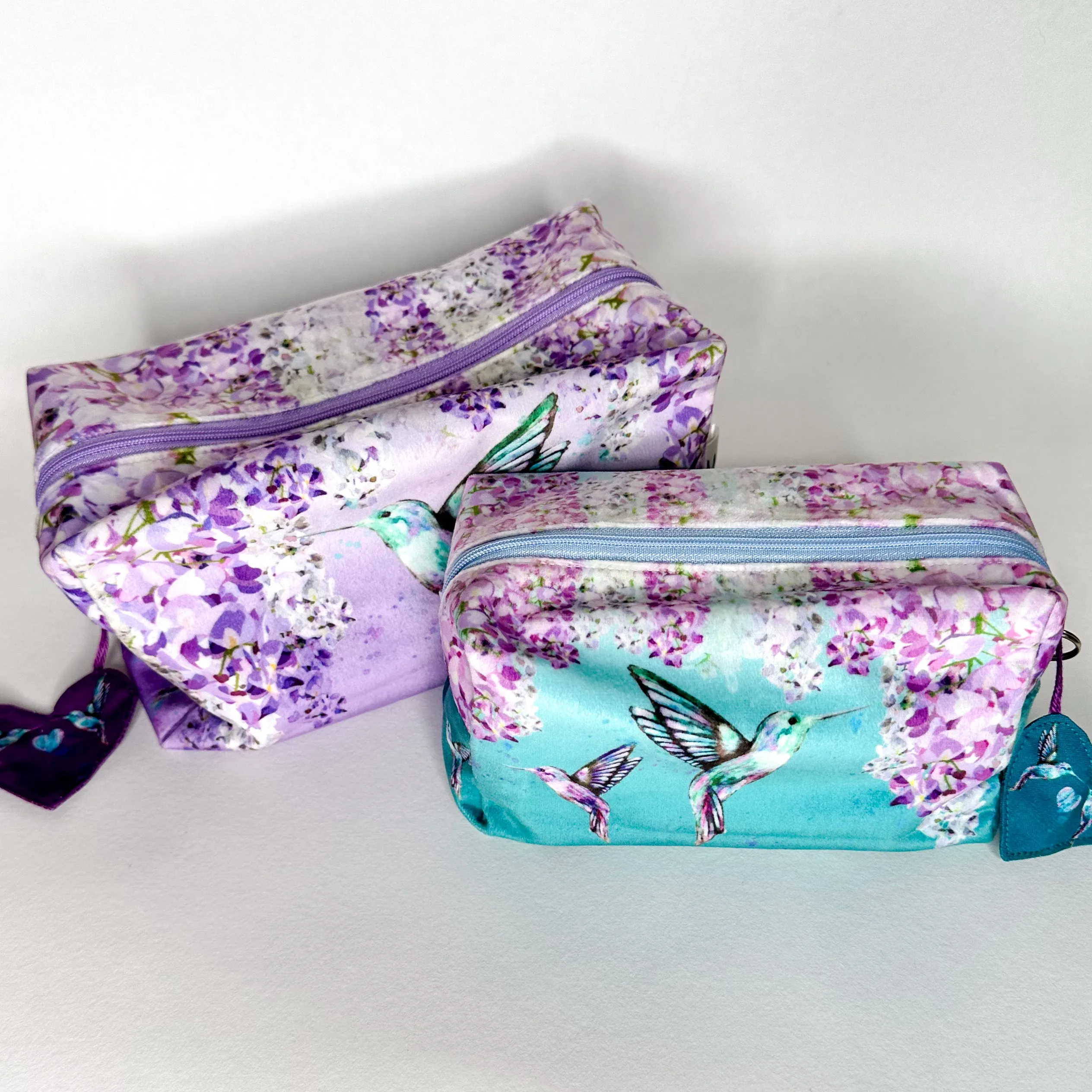 The Velvet Pouch Set - Hummingbirds Sewing Kit