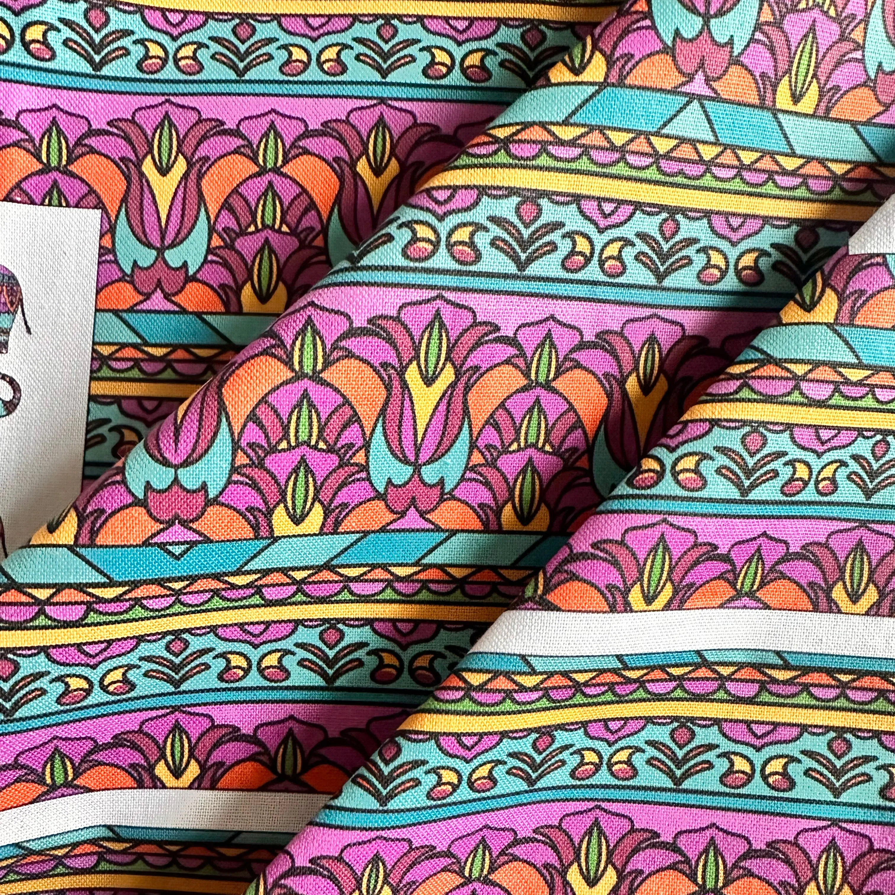 The Velvet Pouch Set - Indian Elephants Sewing Kit