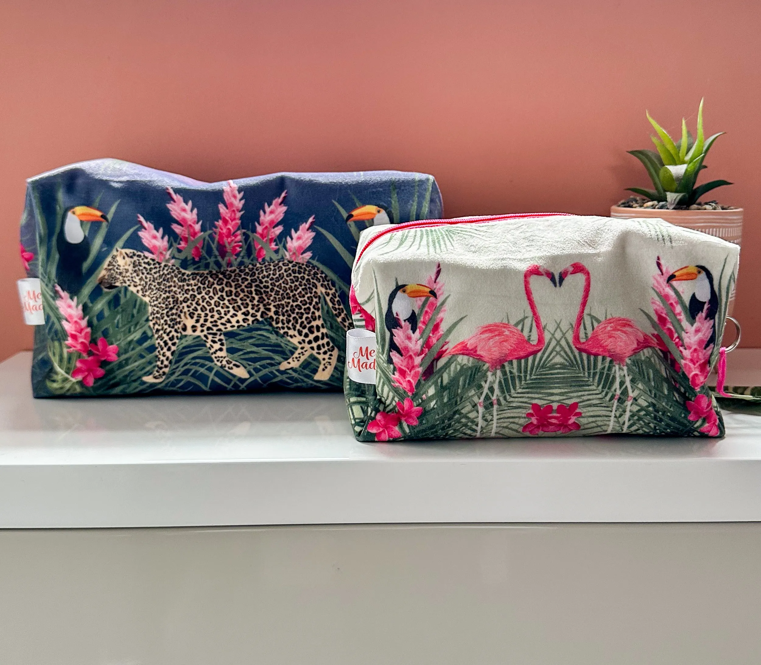 The Velvet Pouch Set - Jungle Animals Sewing Kit