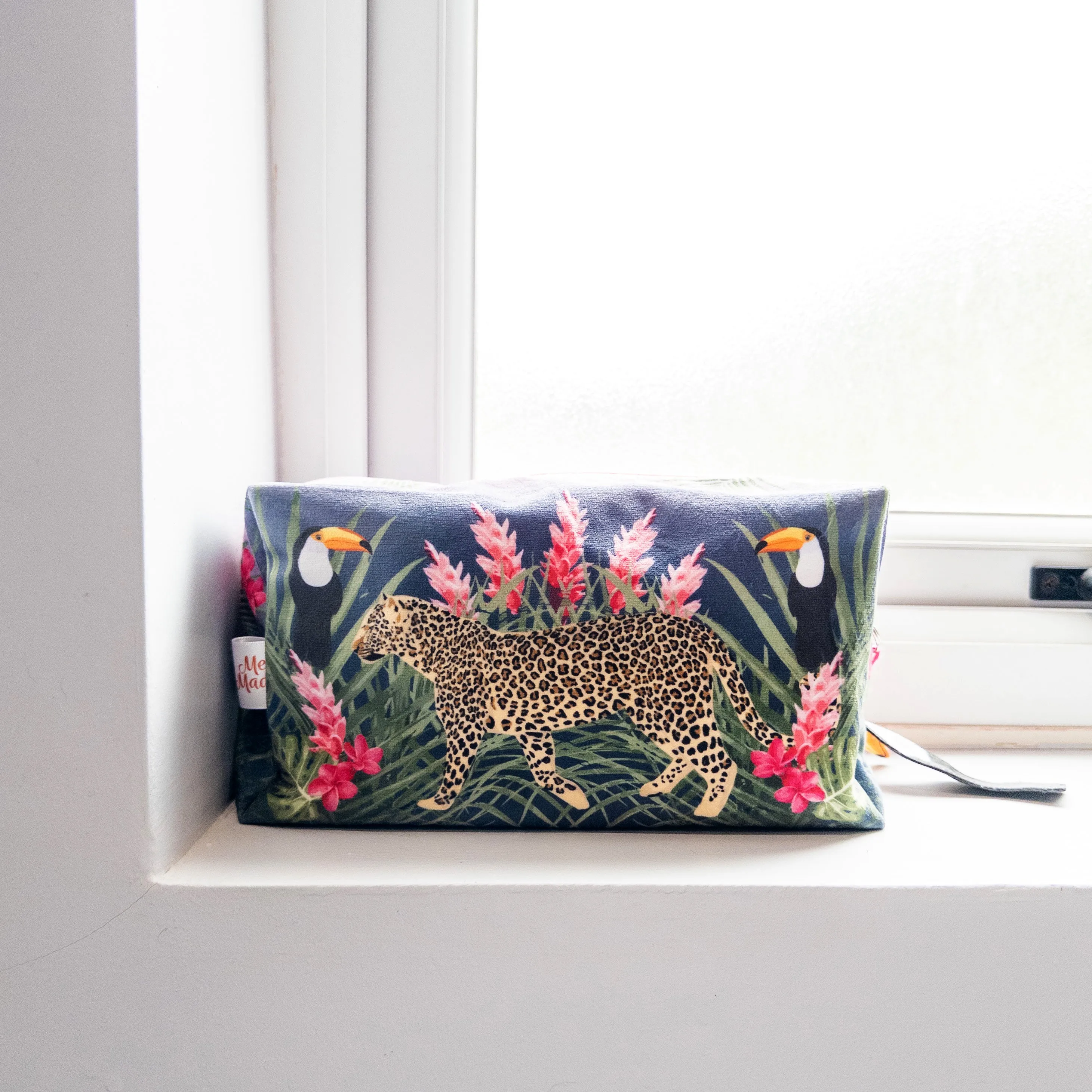The Velvet Pouch Set - Jungle Animals Sewing Kit