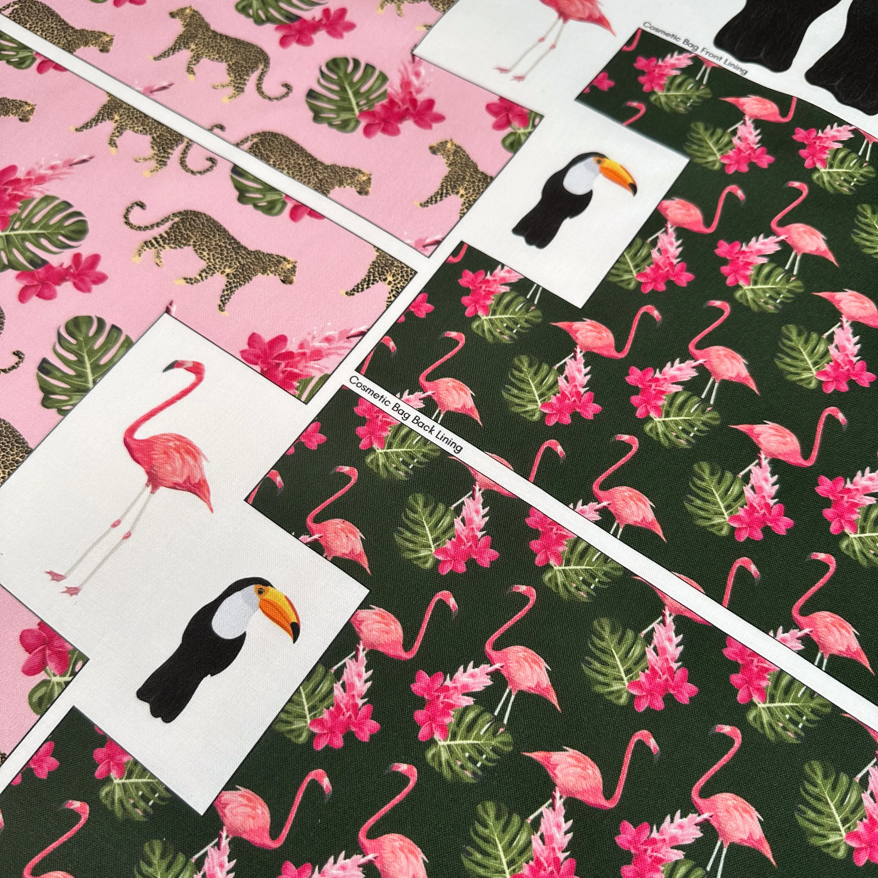 The Velvet Pouch Set - Jungle Animals Sewing Kit