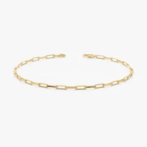 Thin Paperclip Chain Bracelet, Talia