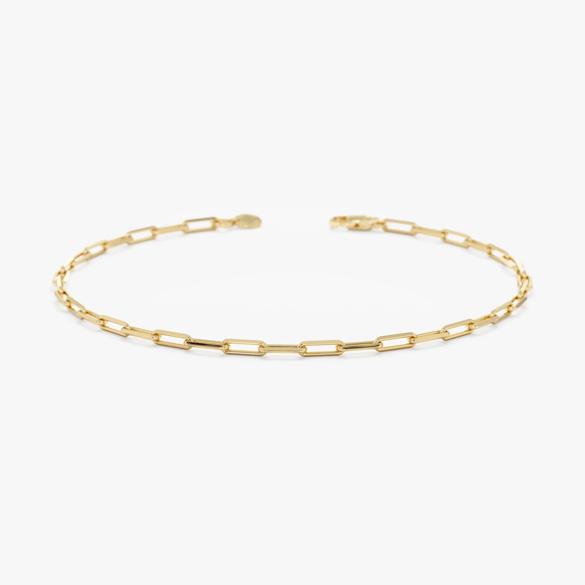 Thin Paperclip Chain Bracelet, Talia