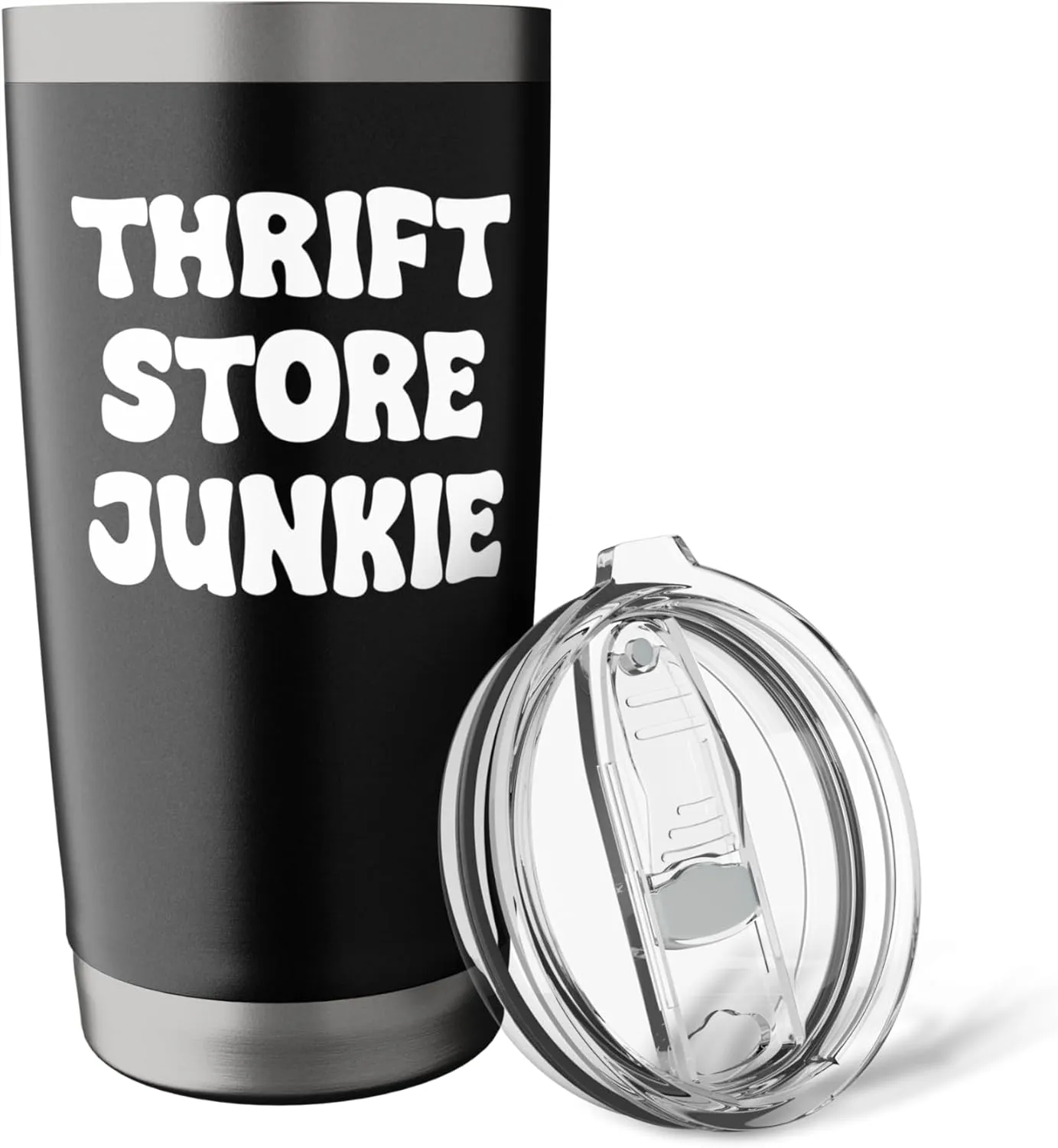 Thrift Store Junkie Funny Thrifter Tees bags and Mugs Funny Stainless Steel Insulated Tumbler