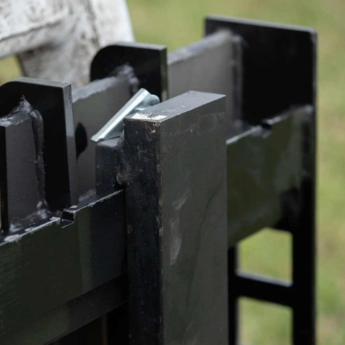 Titan Attachments Economy Series Pallet Fork Frame, 36" Fork Blades, Skid Steer Quick Tach Connection, Rated 4000 LB, Conus 2 Hay Spear Sleeves and 2" Receiver Hitch Included