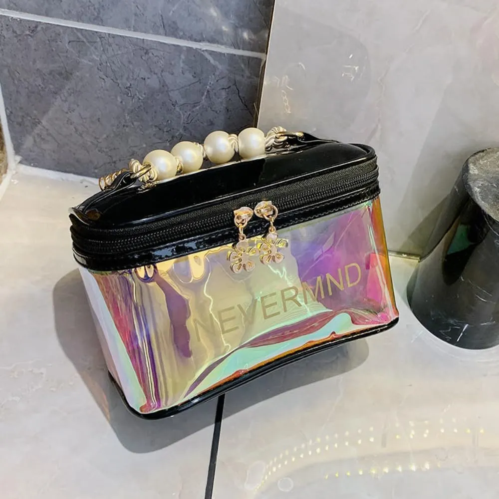 Toiletry Bag for Women Men, Waterproof Makeup Cosmetic Bag Travel Organizer Travel Bag Large Capacity Tote Bag Handbag (Black)
