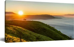TOOUTEREA 20x40 Frame Large Canvas Painting Wall Art Aso mountain sunrise over the mountain japan Wall Decor for Living Room Bedroom Kitchen Bathroom Office Artwork Home Decor